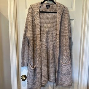 Hooded sweater coat